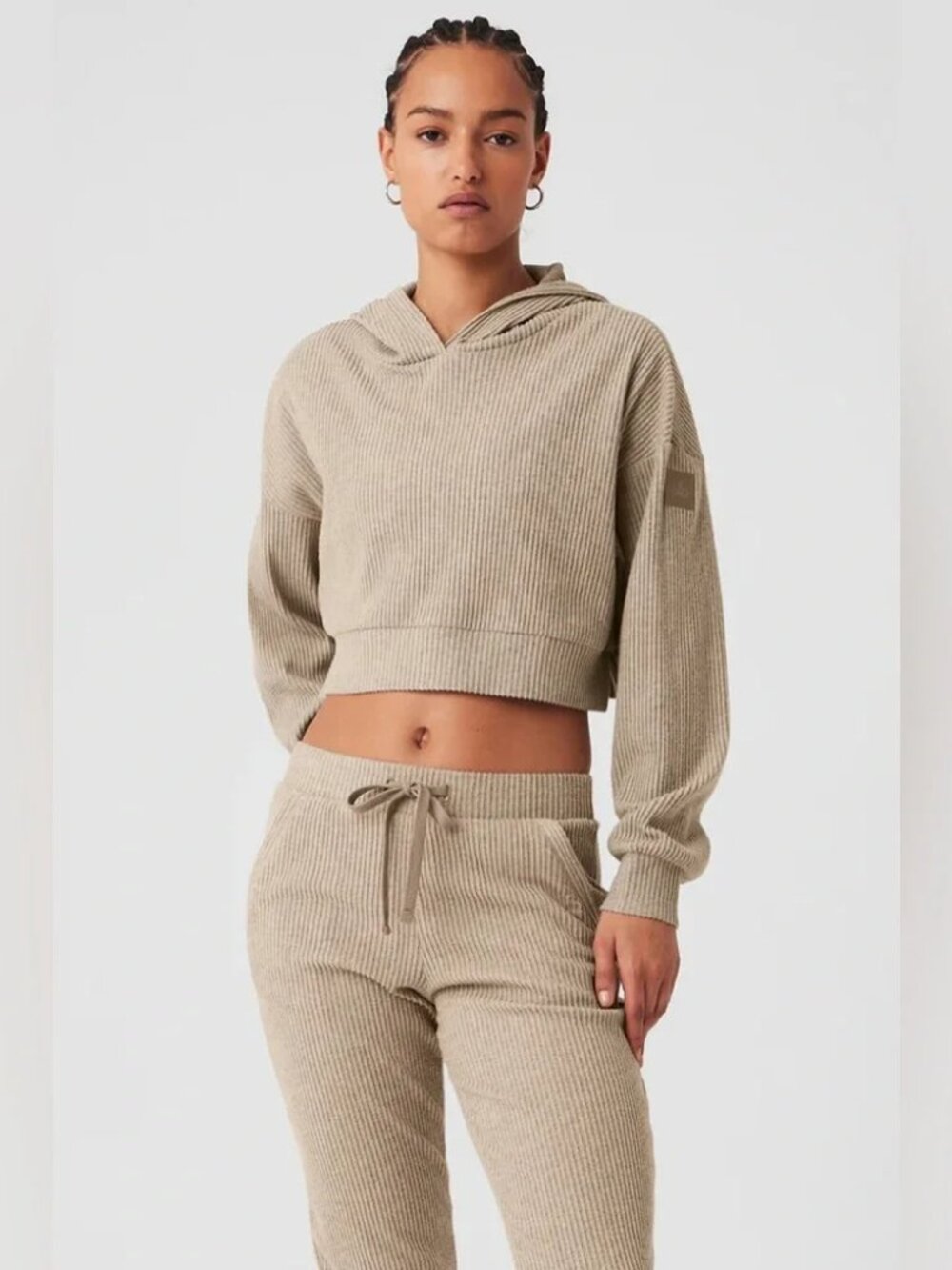 Alo Yoga Muse Hoodie Core: Gravel Heather